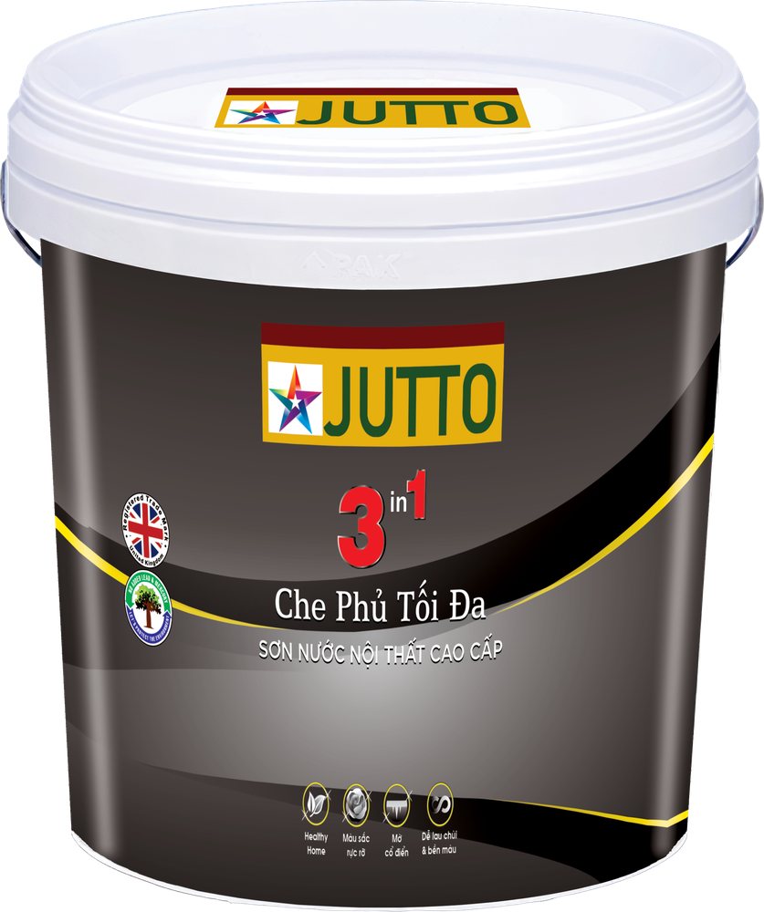 Lon sơn JUTTO 3 in 1 Che Phủ Tối Đa